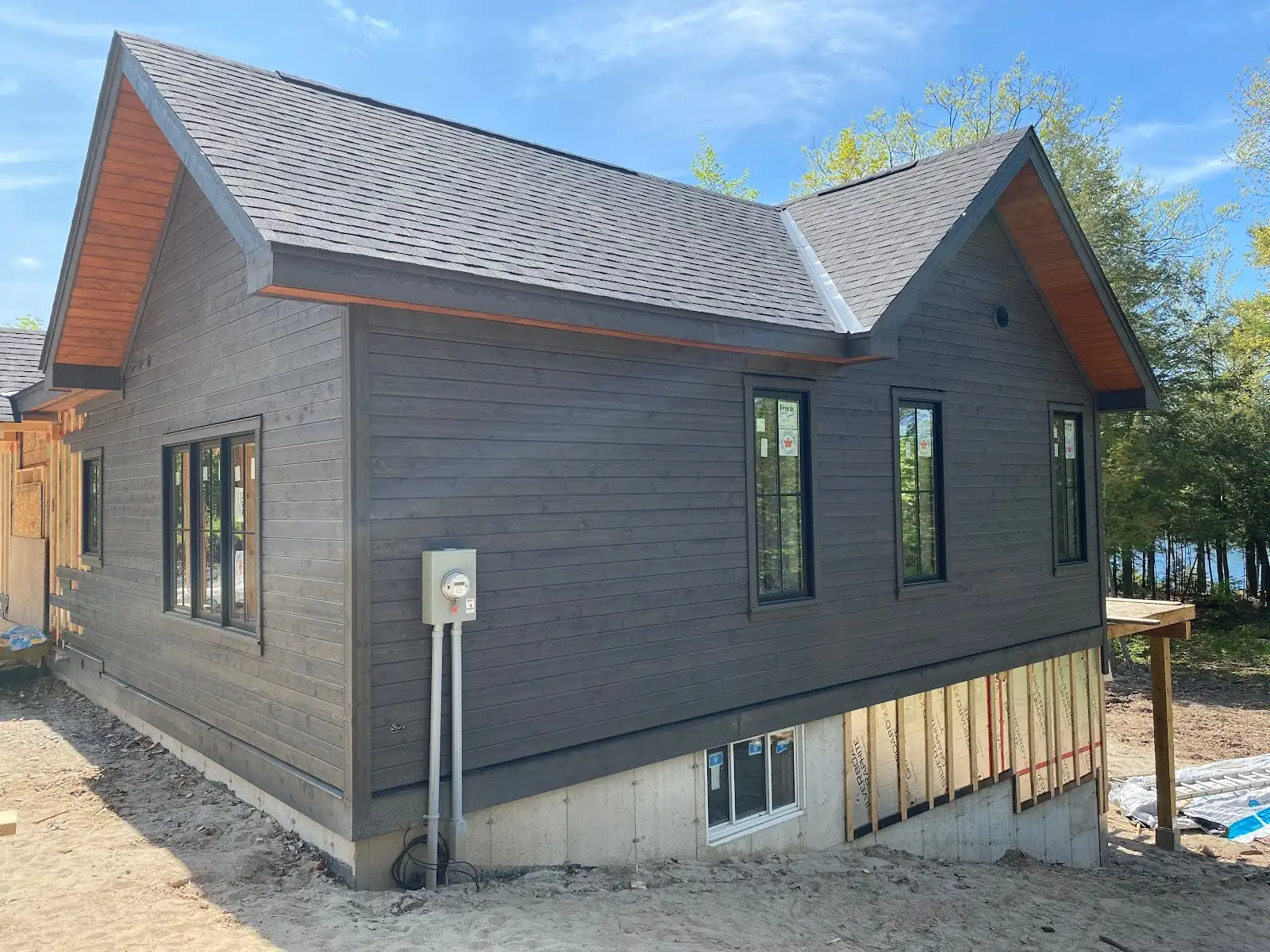 custo stone fireplace - front view